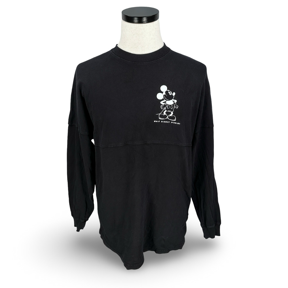 Spirit Jersey Walt Disney Studios Mickey Mouse Adult‎ Small Black Long Sleeve